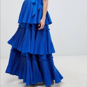 ASOS tiered pleated maxi skirt, size 6, WORN once